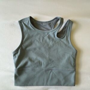 lululemon athletica Double-Strap Crop Tank in Sage